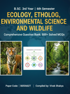 B.Sc. 6th Semester Zoology (Paper 2nd) – Ecology, Ethology, Environmental Science and Wildlife | 800+ MCQs PDF Notes (Paper Code: B050602T))